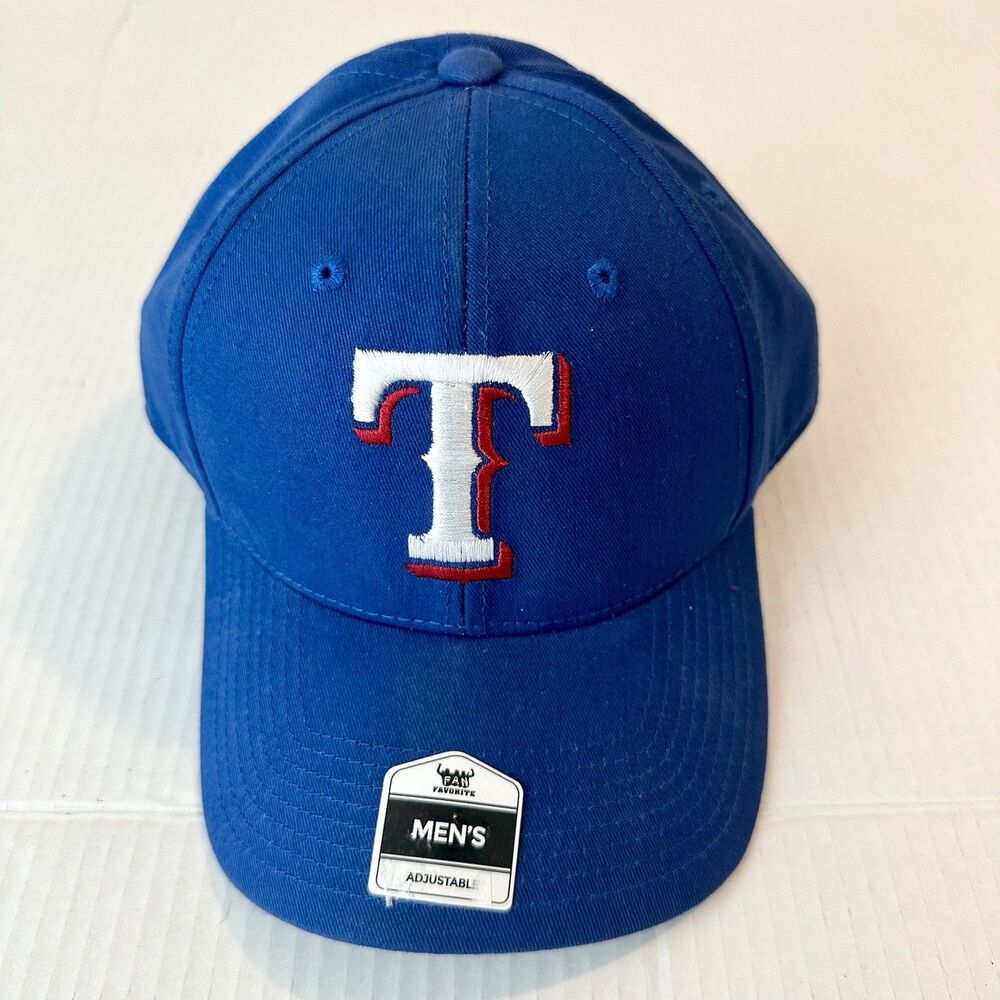 MLB Texas Rangers Hat Fan Favorite Royal Blue Baseball Cap One Size Adjustable